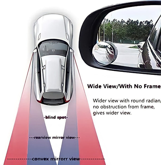 Blind Spot mirror For Cars and Bike (Pack of 2)