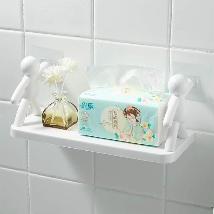 White Doll Shelf Storage Rack Wall Hanging