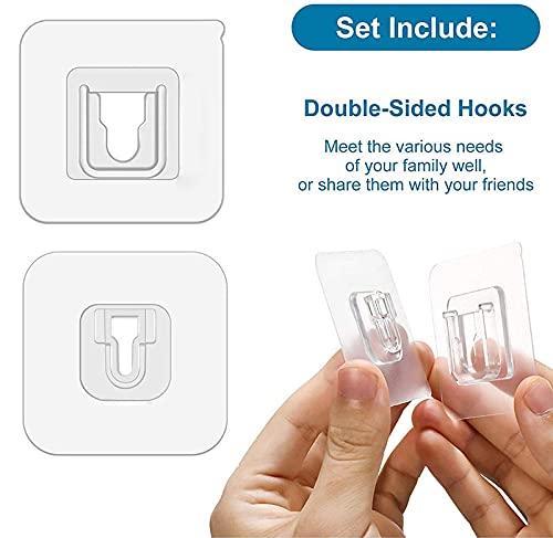 DOUBLE SIDED ADHESIVE WALL HOOK (Pack of 10)