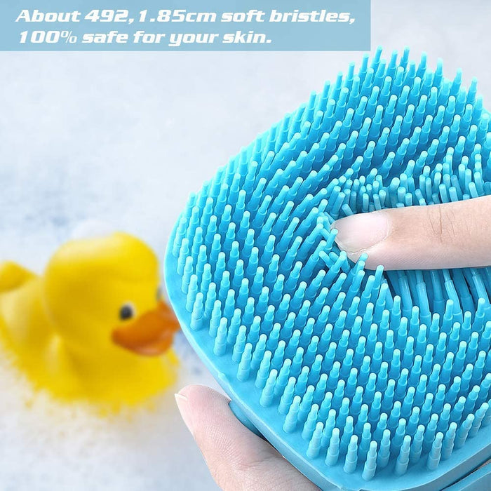 Soft Silicone Bath Brush With Hooks