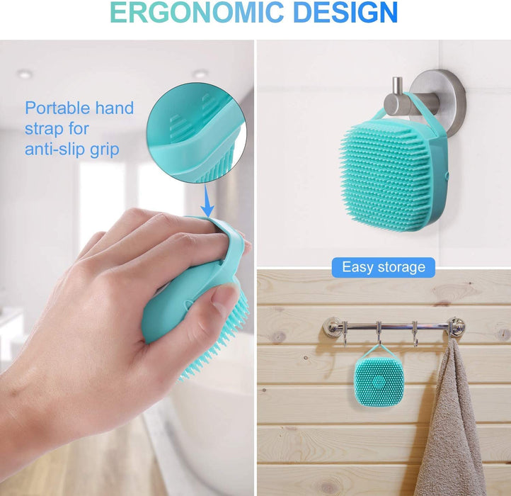 Soft Silicone Bath Brush With Hooks