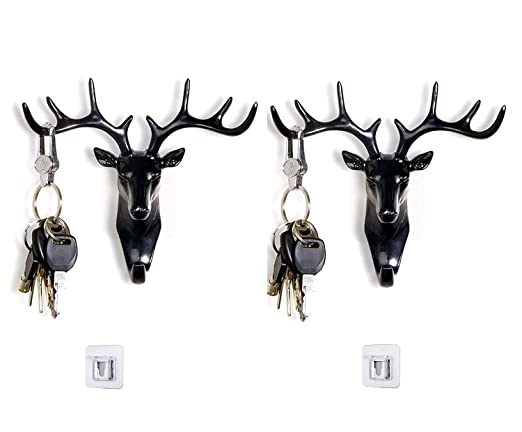 Self Adhesive Deer Head Hanging Hook For Key, Hanger Bag